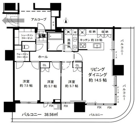 7 709 間取り図