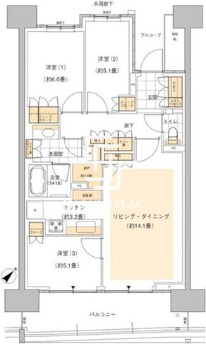 3 3F-03 間取り図