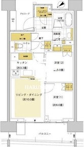 3 11階61.18㎡ 間取り図