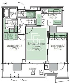 14 8階66.31㎡ 間取り図