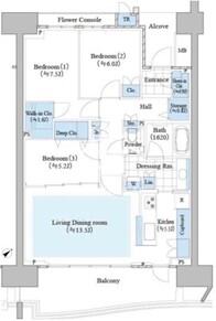 15 4階90.67㎡ 間取り図