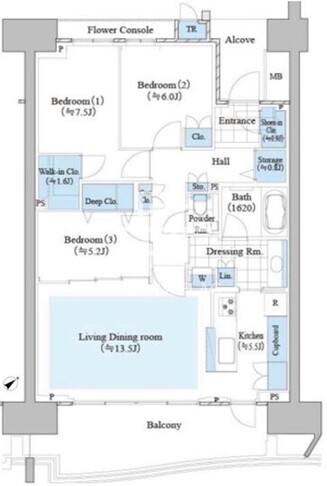 15 4階90.67㎡ 間取り図