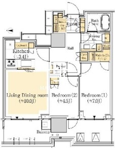 7 12階61.32㎡ 間取り図