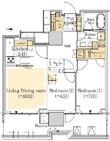 7 12階61.32㎡ 間取り図