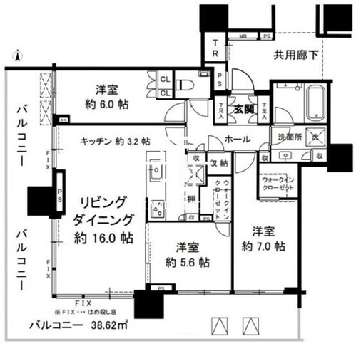7 15F-01 間取り図
