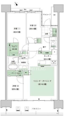 8 3階86.55㎡ 間取り図